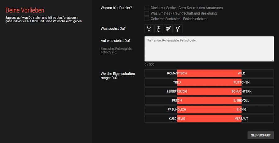 Alles zu deinen sexuellen Vorlieben und Eigenschaften